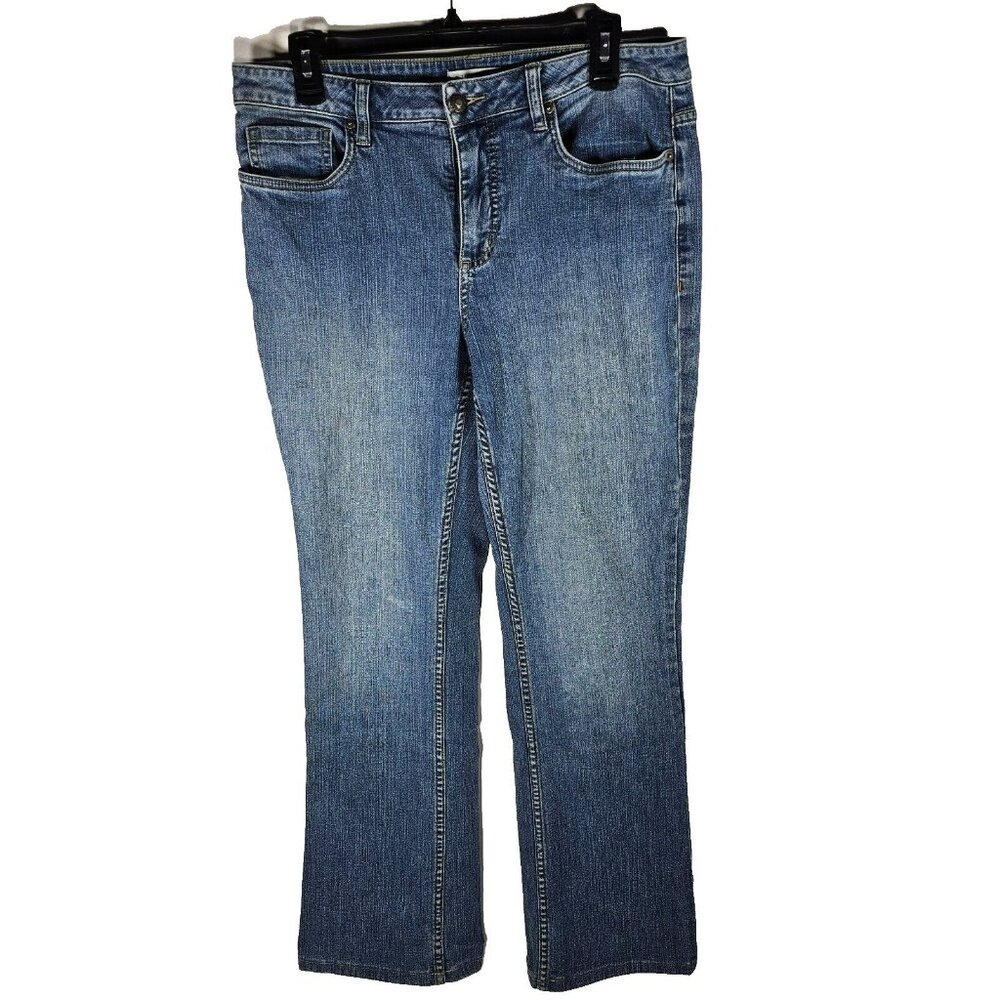 Coldwater Creek Mid Rise Straight Leg Jeans Women's Size 10 Medium Blue 32x29"